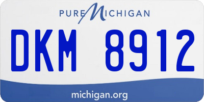 MI license plate DKM8912