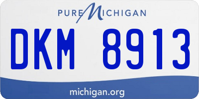MI license plate DKM8913
