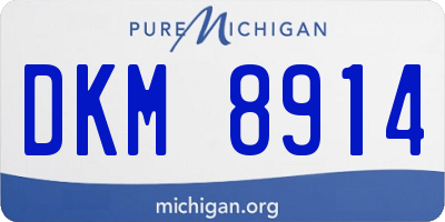 MI license plate DKM8914