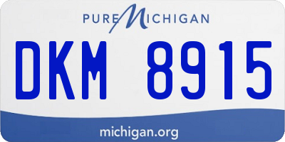 MI license plate DKM8915