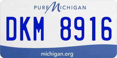 MI license plate DKM8916