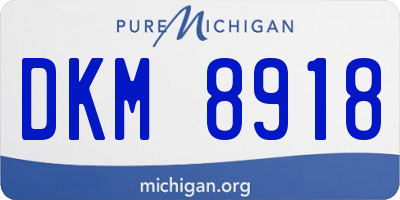 MI license plate DKM8918