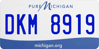 MI license plate DKM8919