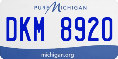 MI license plate DKM8920
