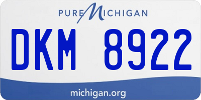 MI license plate DKM8922