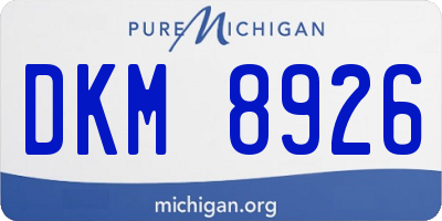 MI license plate DKM8926