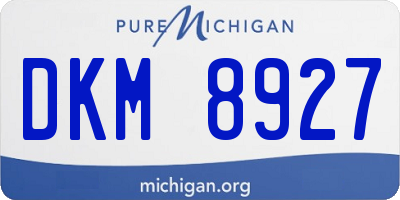 MI license plate DKM8927