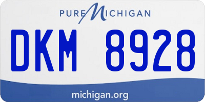 MI license plate DKM8928