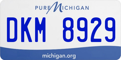 MI license plate DKM8929