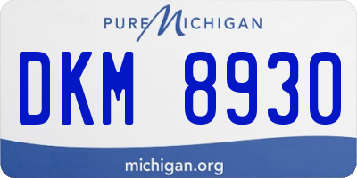 MI license plate DKM8930