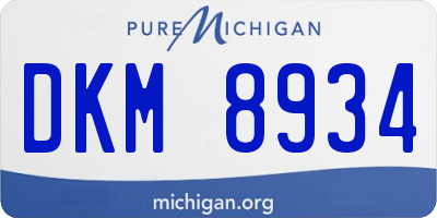 MI license plate DKM8934