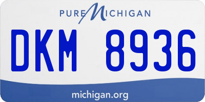 MI license plate DKM8936