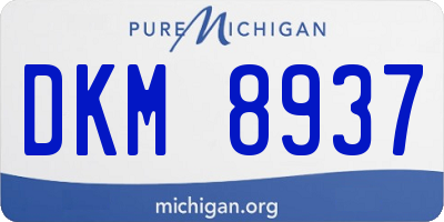 MI license plate DKM8937