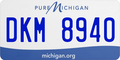 MI license plate DKM8940