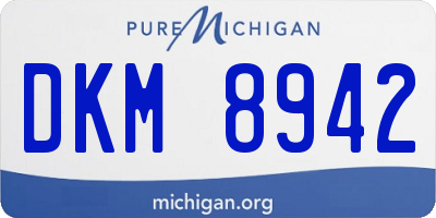 MI license plate DKM8942