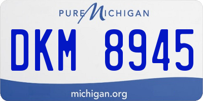 MI license plate DKM8945