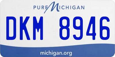 MI license plate DKM8946