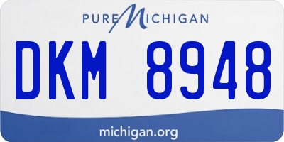 MI license plate DKM8948