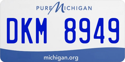 MI license plate DKM8949
