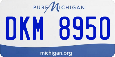 MI license plate DKM8950