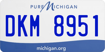 MI license plate DKM8951