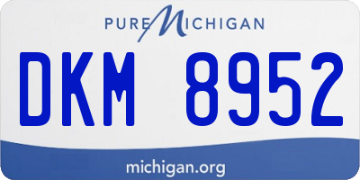 MI license plate DKM8952