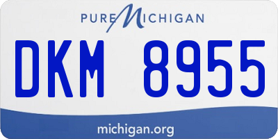 MI license plate DKM8955
