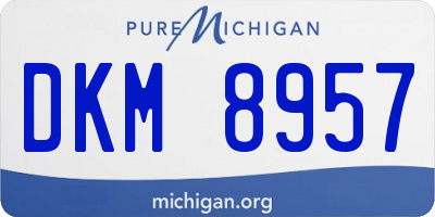MI license plate DKM8957