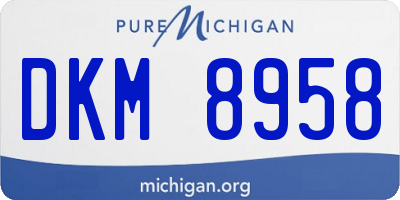 MI license plate DKM8958
