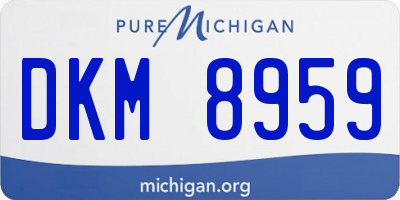 MI license plate DKM8959