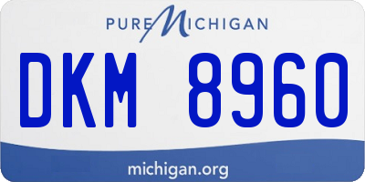 MI license plate DKM8960