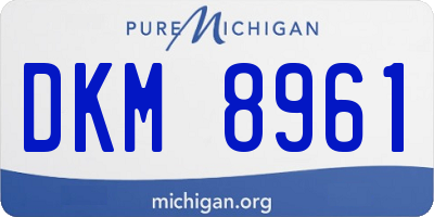 MI license plate DKM8961