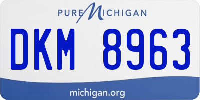 MI license plate DKM8963