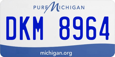MI license plate DKM8964