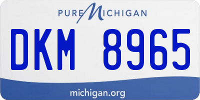 MI license plate DKM8965