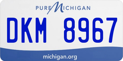 MI license plate DKM8967