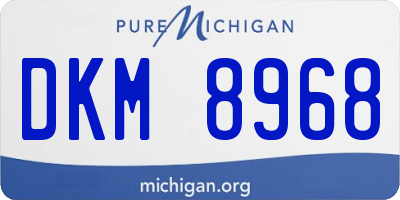 MI license plate DKM8968