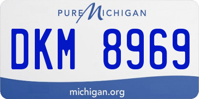 MI license plate DKM8969