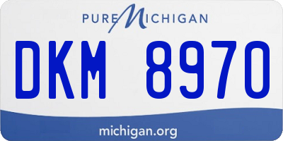 MI license plate DKM8970