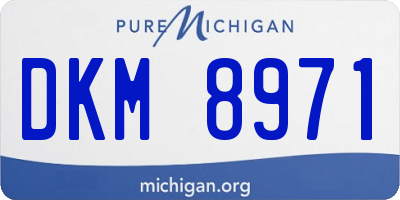 MI license plate DKM8971
