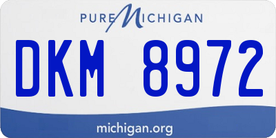 MI license plate DKM8972