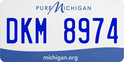 MI license plate DKM8974