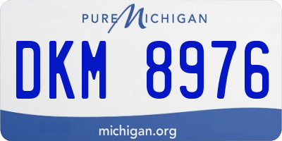 MI license plate DKM8976