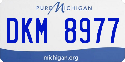 MI license plate DKM8977
