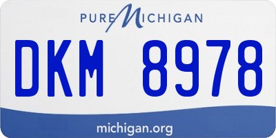 MI license plate DKM8978