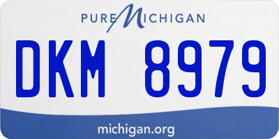 MI license plate DKM8979