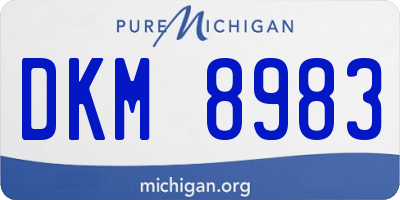 MI license plate DKM8983