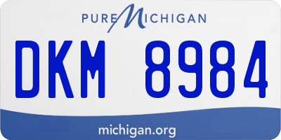 MI license plate DKM8984