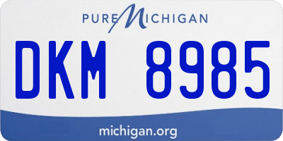 MI license plate DKM8985