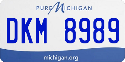 MI license plate DKM8989